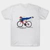 Men Black Print T-shirt Christina Birch Swaps Cycling For Outer Space No-Cut Transfer Paper Print Cotton Tshirt