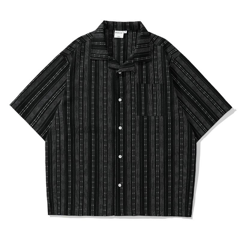 Summer seaside vacation shirt, men s all-match shirt 4XL