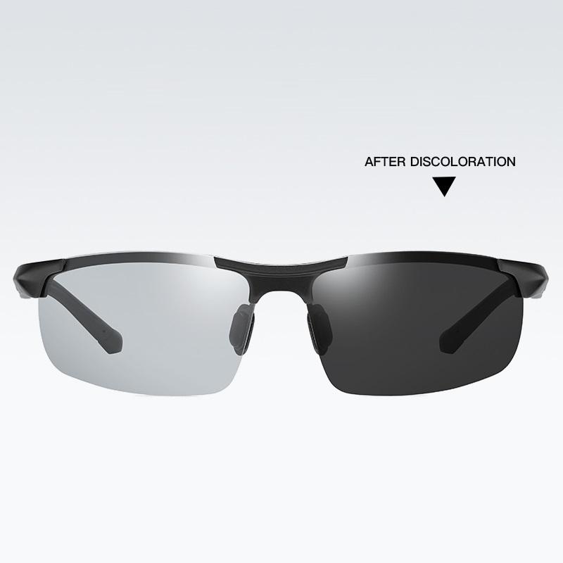 AORON Modedesign Aluminium Magnesium Rahmen Tag Nachtsicht Photochrom Polarisiert Sonnenbrille Sport Fahren Angeln Blendschutzbrille