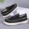 Shoes women's summer mesh breathable casual shoes new lightweight women's shoes soft sole not tired feet single shoes lace-up cloth shoes