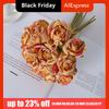 Gift 12 Head Artificial Flower Bouquet Handmade Romantic Simulated Rose Bouquet Colorful Silk Fake Flowers Valentine's Day