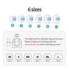AZLA SednaEarfit ORIGIN Standard Ear Tips [MS Size 2 Pairs] - For Wired Earphones, Mushroom Shape, Medical-Grade Silicone, Tapered Design,