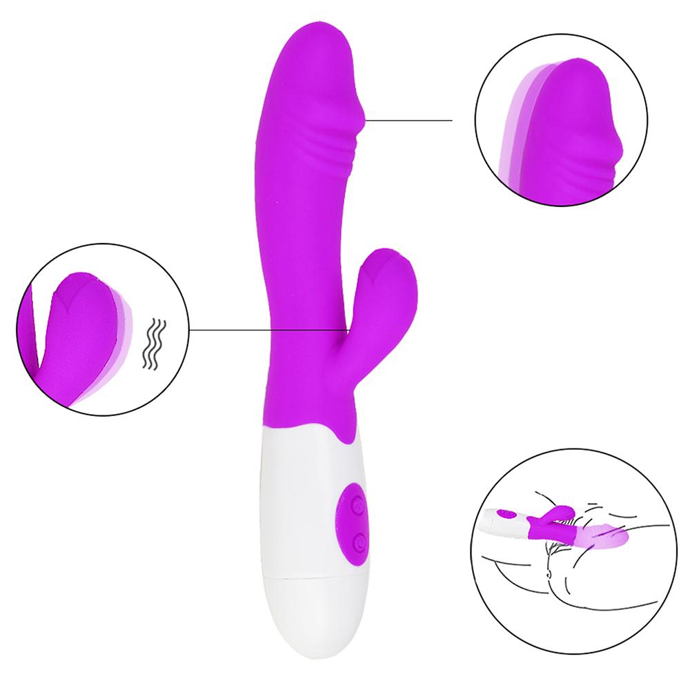 G Spot Dildo Rabbit Vibrator for Women Dual Vibration Silicone Waterproof Female Vagina Clitoris Anal Massager Sex Toys Shop
