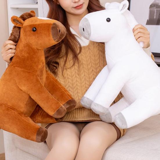 Adorable Horse Plush Toys Decorative Anti-fade Increase Vitality Horse Stuffed Doll for Kids
