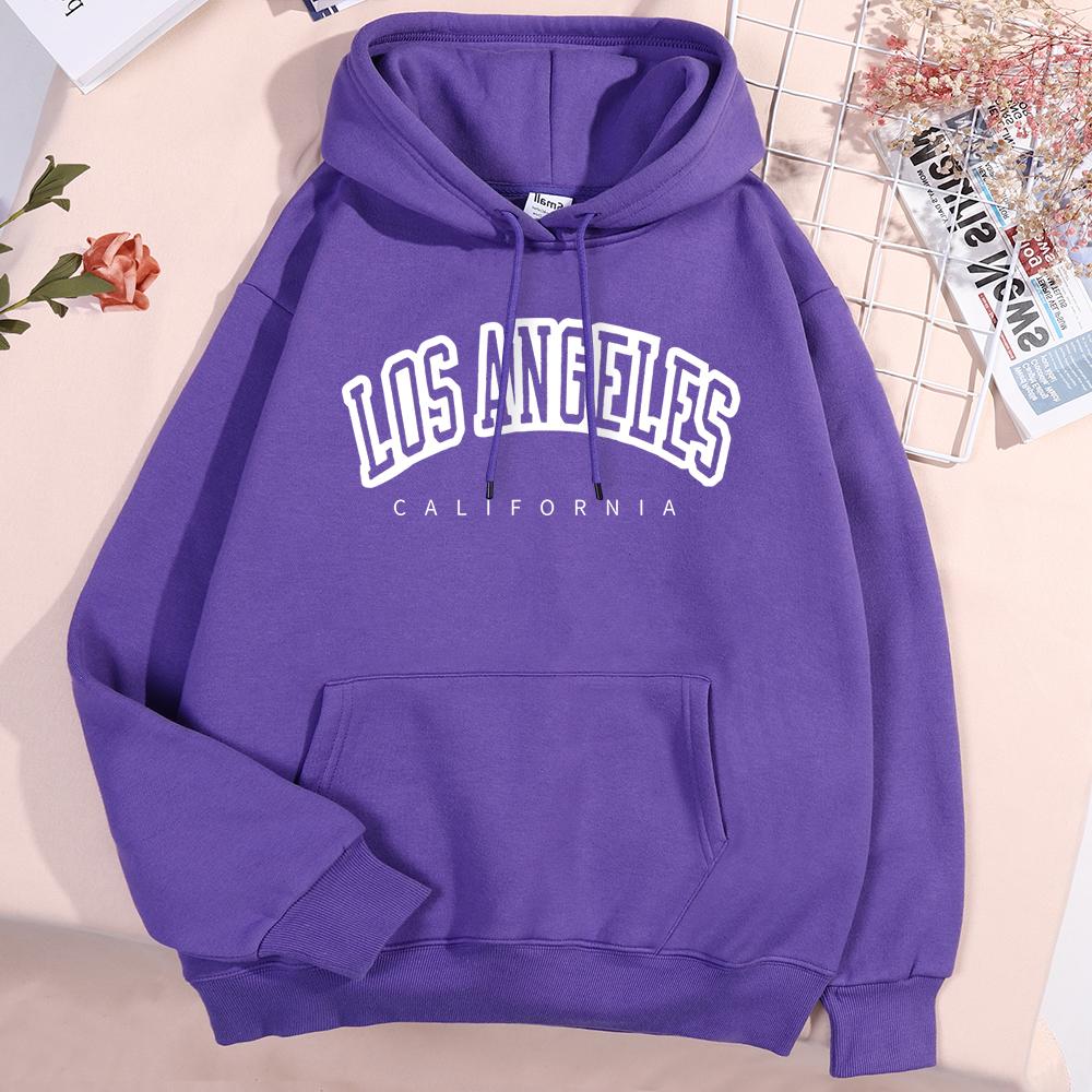 Los Angeles California City Hoody Men Women Creativity Crewneck Clothing Fashion Pullover Hoody Autumn Fleece Warm Streetwear