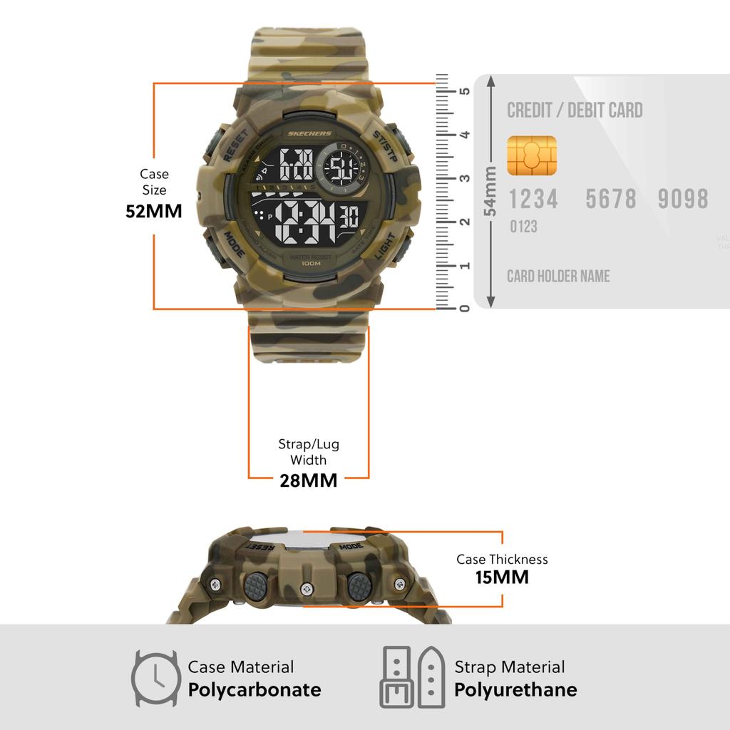 Skechers Digital Polyurethane Watch SR1174 Men's