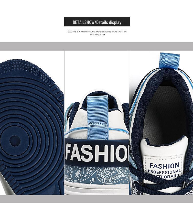 2023 Men's Breathable Korean Style Skate Sneakers - Trendy & Versatile for Casual Wear