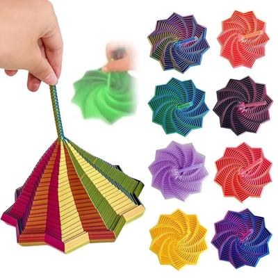 3D Printing Fractal Fidget Star Model Expanded Geometric Design Whirling Spiral Ornaments Relaxation Portable Decompression Toy