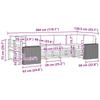 Modular Outdoor Sofa Set with Cushions 7 Pcs Natural and Beige Polyester