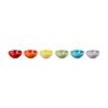 Le Creuset Mini Bowls, 7cm, Rainbow Design, Heat and Cold Resistant, Microwave, Oven, and Dishwasher Safe, Pack of 6 [Official Japanese Product]