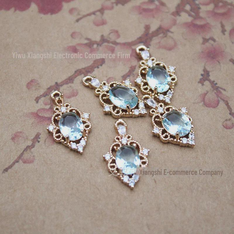 Skleněné přívěsky se zirkonem pro kutily a příslušenství pro náušnice, sponky do vlasů, náhrdelníky a girlandy