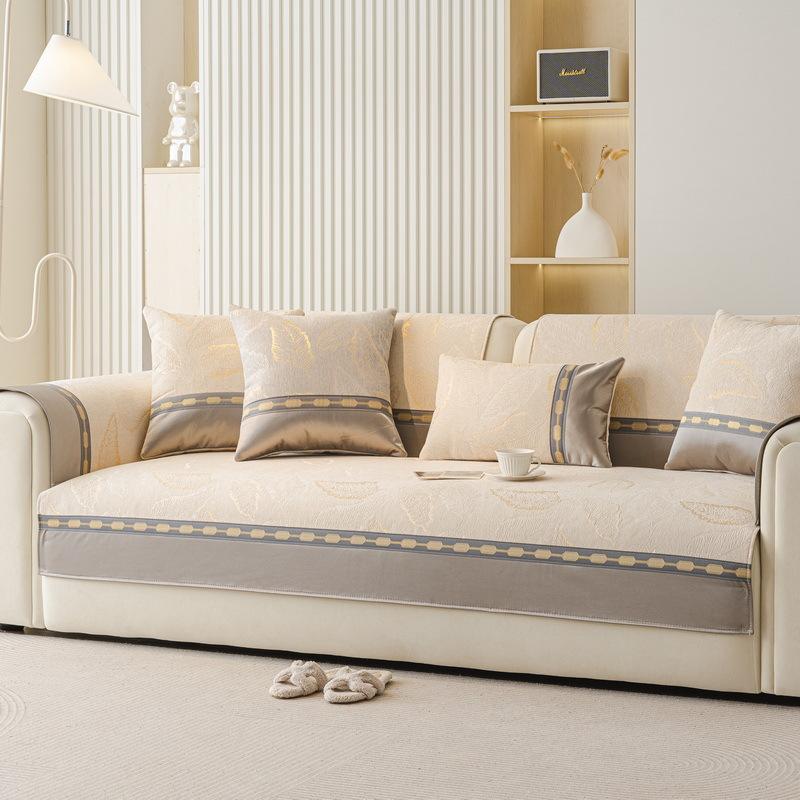 New Sofa Cushion Chenille Four Seasons Universal Simple Light Luxury Modern Non-Slip Leather Sofa Cover Cloth Towel