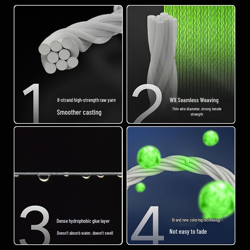 Japonská originální pevná PE rybářská šňůra YGK - 8vláknová potápivá šňůra na vláčecí nástrahy v barvě China Red