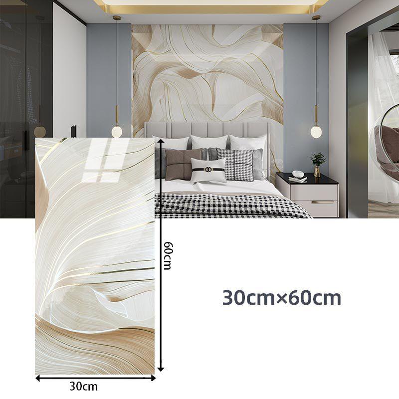 60*30cm Thickened Gold Foil Self-Adhesive Tile Sticker, Faux Ceramic Tile Wallpaper Waterproof  Wallsticker Kitchen & Living Room Decor