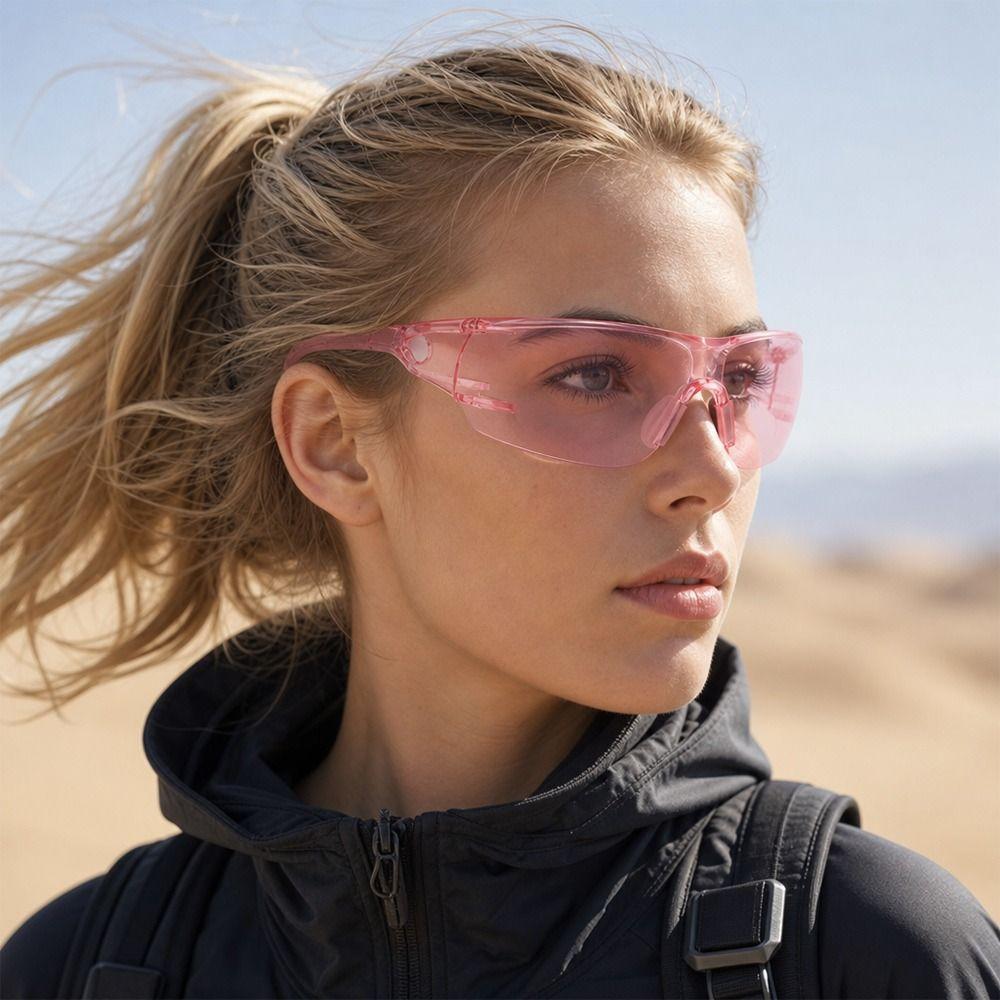 Colorful Work Goggles Transparent Anti-Fog Goggles Simple Safety Glasses for Work/Lab/Cycling