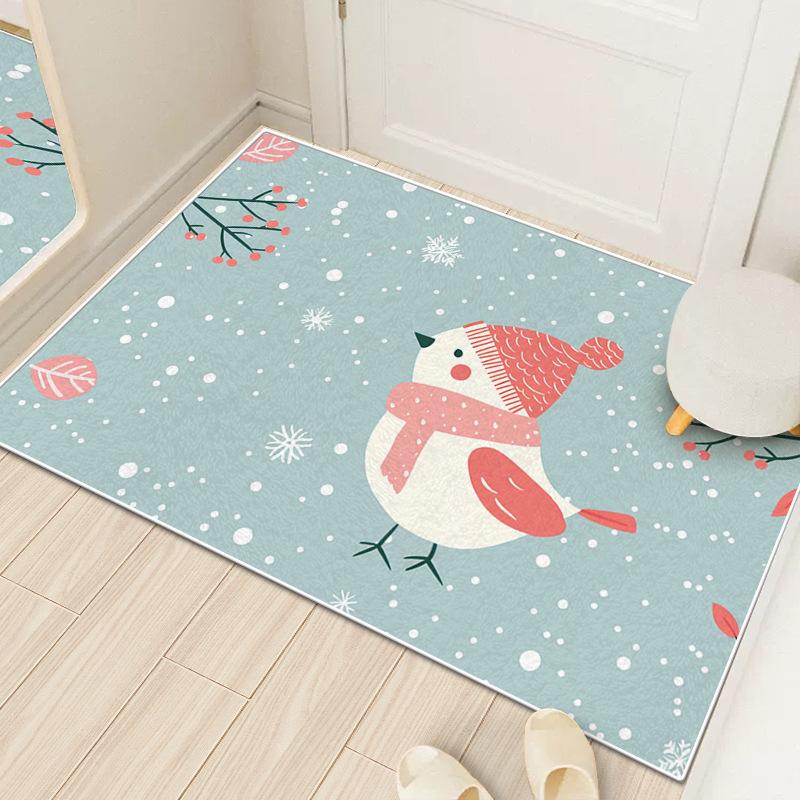 

Cute Cartoon Entry Door Scraping Mud Door Mat Porch Cut Non-slip Silk Ring Mat Home Cutting Foot Mat Wear Resistant 50 * 80CM Crystal Velvet
