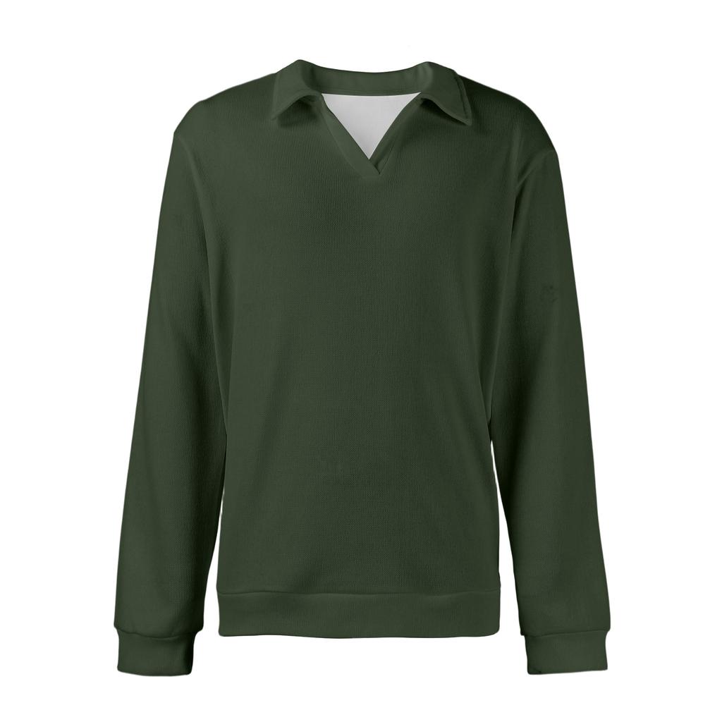 Men's Casual Collared Long-Sleeve Knit Base Layer Top