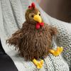 28/38cm Kawaii Creative Hen Plush Doll Pillow Long Hair Bow Tie Rooster Chicken Plush Toy Home Decor Gift For Boys And Girls