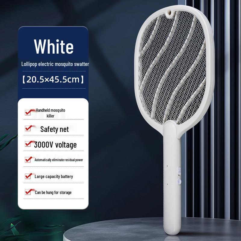 Electric Rotating Telescopic Mosquito Swatter & Automatic Lure: Rechargeable Two-in-One Outdoor Mosquito Killer
