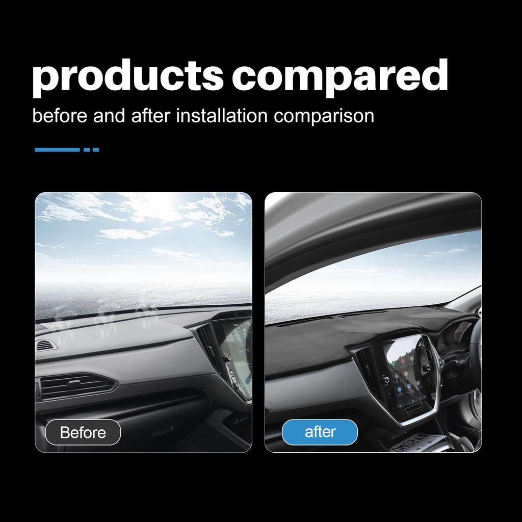 KUNGKIC Drive Dashboard for Subaru 3rd Generation Crosstrek GU Sun Protection and Dashboard Light Protection Interior Accessories Right-Hand Mat/Cover