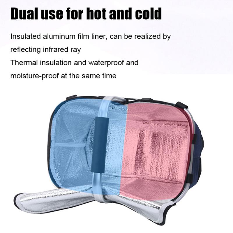 Folding Picnic Basket Conveniently Transport Meals Folding Insulation Bag Shopping Baskets Durable Food Basket