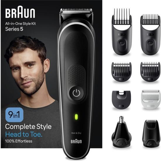 

Braun Series 5 MGK5410 Универсальный набор для укладки волос, мужской набор для ухода «9 в 1»