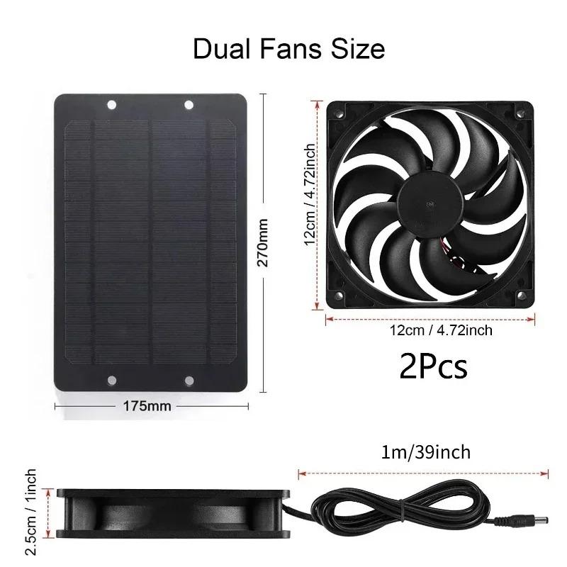 10W 12V Solar Exhaust Fan with Panel for Home Bathroom Ventilation & Air Circulation - Mini Roof Ventilator for RV Attic