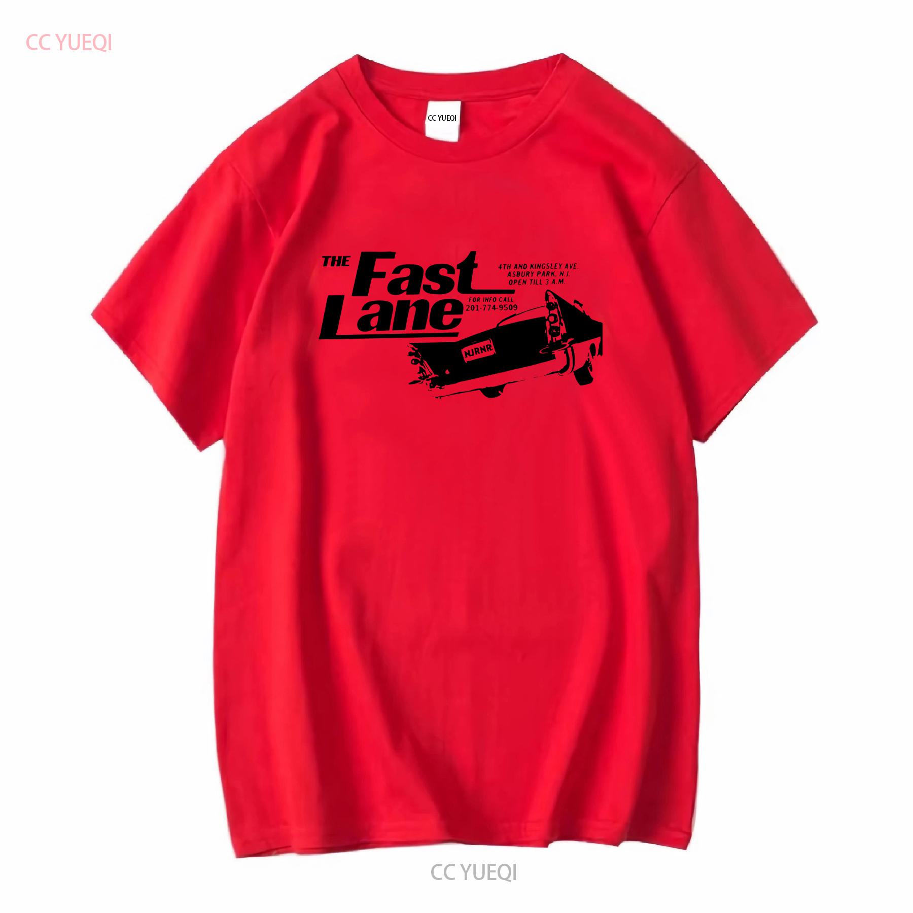 The Fast Lane Asbury Park Nj Jersey Shore Retro T Shirt long or short sleeves vintage Washed Comfortable homme Breathable S