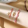 Vacation Style Beach Shell Braided Women's Multi-Strand Bohemian Heart Crystal Alloy Gift Bracelet