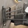 Bathroom Towel Rack Rotatable Towel Holder Space Aluminum 1/2/3/4/5-Bar Towel Hanger Kitchen Shelf Paper Hanging Wall Mounted