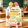 Campus Style Sign Personalized First Day of School Wooden Sign, Reusable Erasable Back to Board, Cute Classroom Decor, Keepsake Memory Tracker