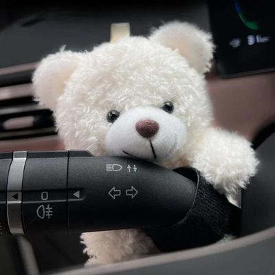 Pluszowa Panda Dekoracja Sprzęgła Wycieraczka Samochodowa Przełącznik Kierunkowskazów Ozdoby Urocza Kokardka Panda Lalka Wycieraczki Samochodowej Akcesoria do Wnętrza Samochodu