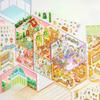 Cartoon Landscape Sticker Mini World DIY Pocket 3D Cabin Scene Stacking Pasting Christmas Birthday Gift for Kid Child