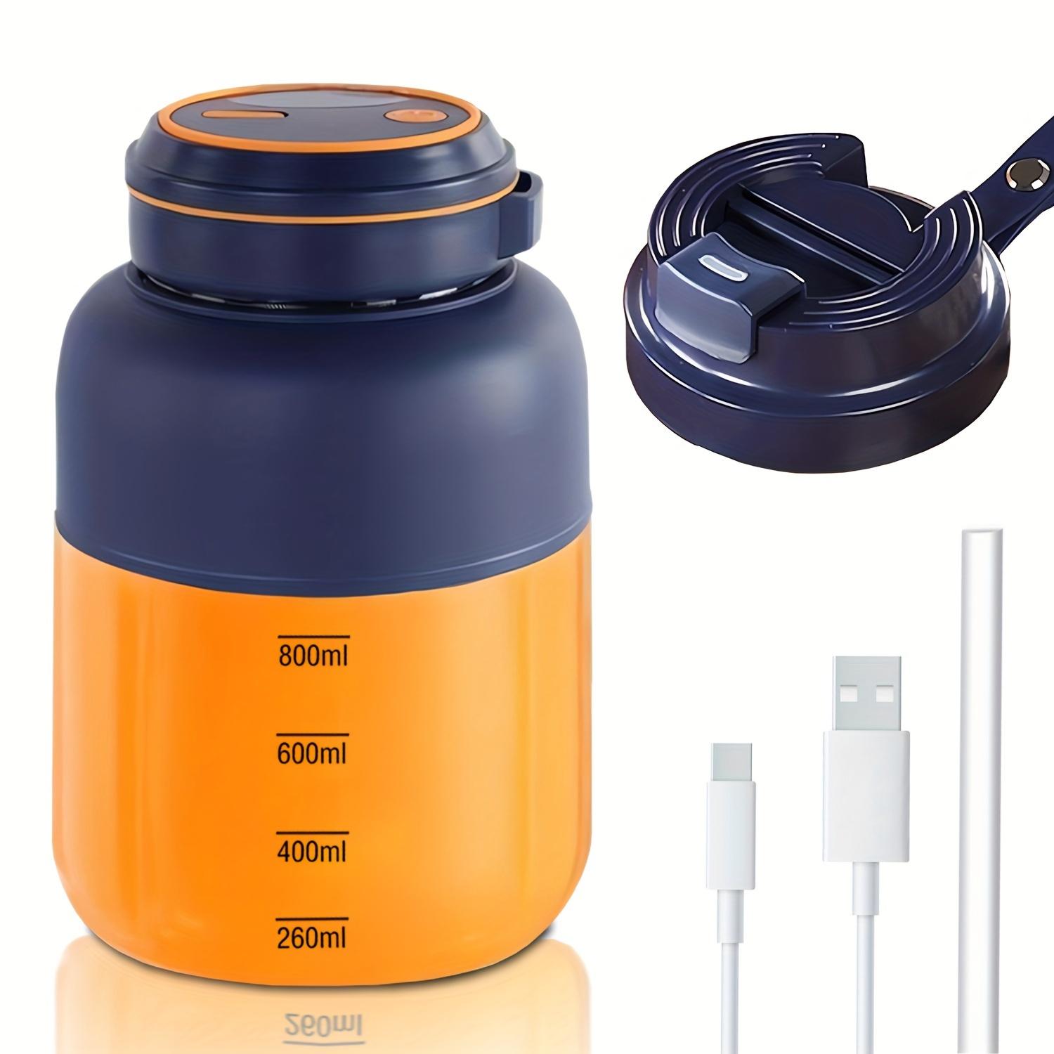 

Портативный электрический соковыжималка с зарядкой через USB, большой емкости 1300 мл, многофункциональная соковыжималка, мини-блендер для приготовления молочных коктейлей, смузи, сока синий