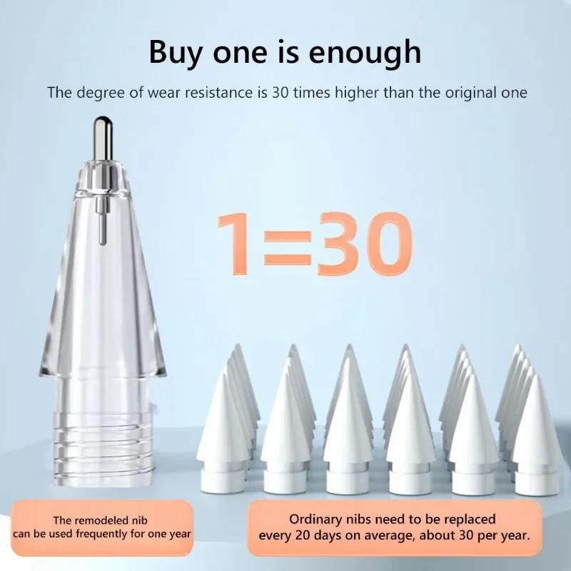 Metal Precise Control Fine Point Tips for Apple Pencil 2/1 Gen iPencil Nibs Upgraded Replacement Tip For iPad Pro Pencil Nib