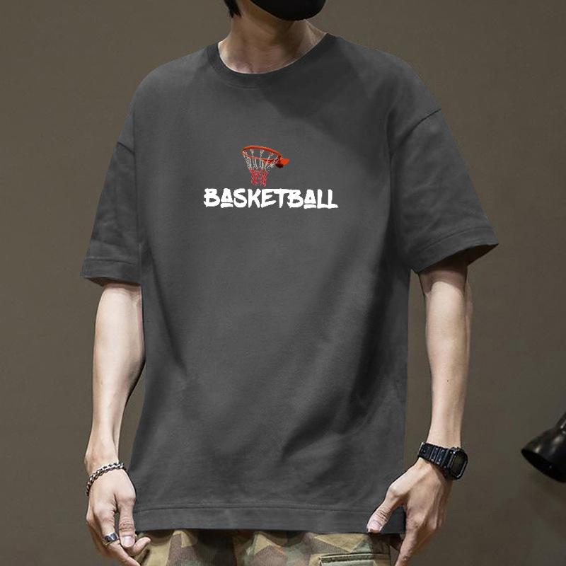 

Хлопковая футболка с коротким рукавом Мужская Летняя Модная с принтом Футболка с круглым вырезом Свободная Модная Дышащая 3XL