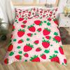 Lovely Carton Strawbery Beding Set King For Girl Ten Red Rose Soft Duvet Cover Set Microfiber Blue Star Yelow Floral Comfortable Quilt Cover