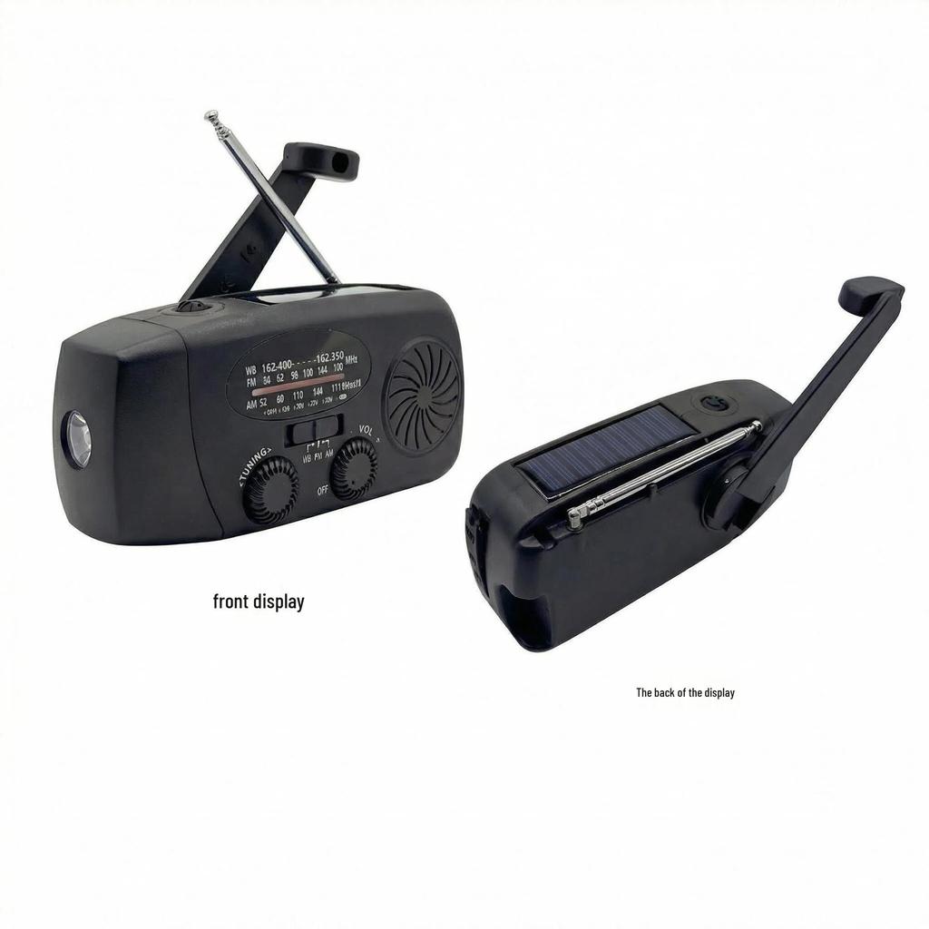 Solar Hand-Crank Emergency Radio: All-Band Satellite Broadcast & Portable Player