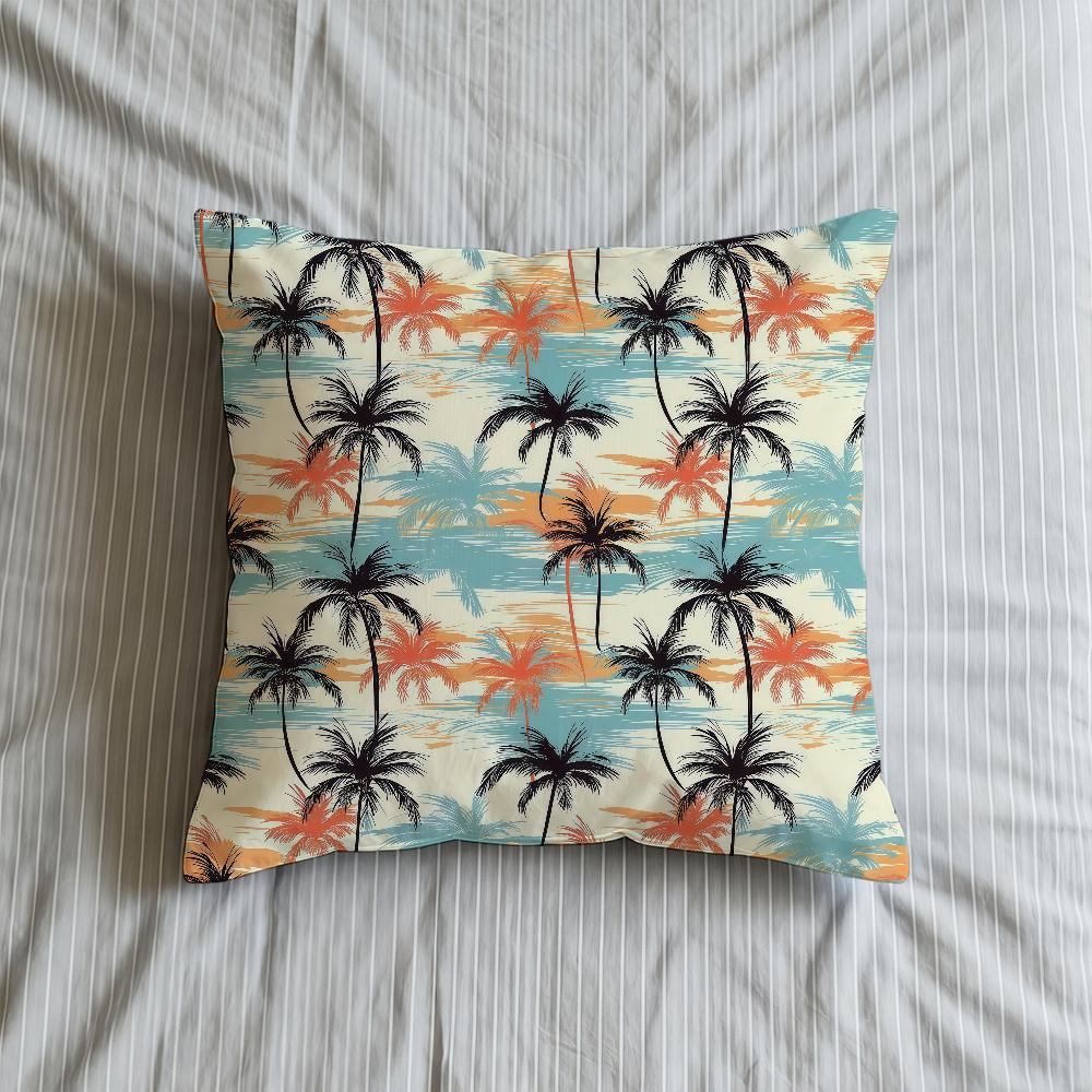Cushion Cover Scenery Beach Soft Case For Sofa Living Room Home Comfortable Office Decor Protective Pillow Covers