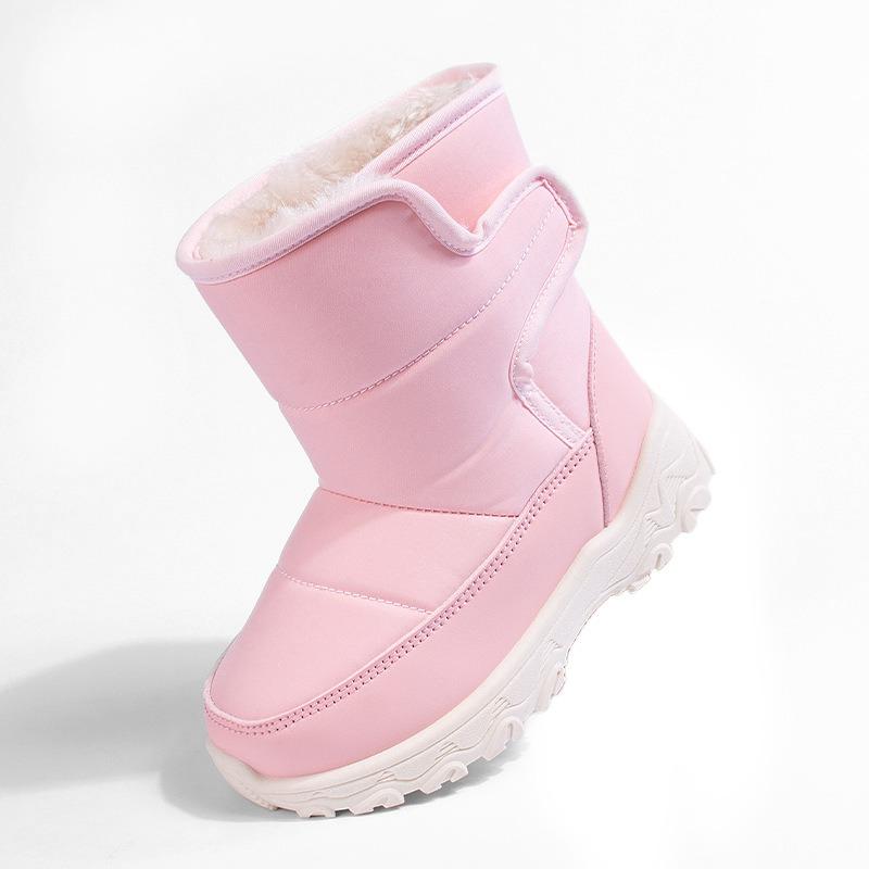 Winter new girls boots thickened warm Velcro children's snow boots boys casual soft-soled sports cotton shoes