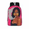 Afro-Afrikanische Schönheit Schwarze Prinzessin Wasserdichter Schulrucksack Mit Verstellbaren Schultergurten