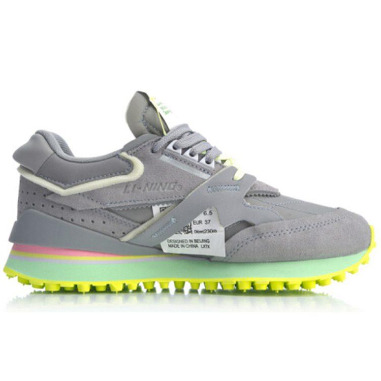 Li Ning 001 Slip Resistant, Abrasion Resistant, Lightweight Low top Sports Casual Shoes Women's Snow Gray AGCP382-5