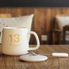 Nameless Artifact Large Ceramic Mug with Lid and Spoon - Ideal for Couples, Office, Coffee, or Tea.