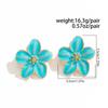 Multicolored Flower Earrings Alloy Spring Summer Earrings Exquisite Jewelry Gift  Women