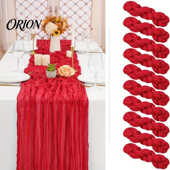 Dekorativer Tischläufer für Partys Mullläufer, Rustikaler durchsichtiger Boho Esstisch Langes Hochzeits-Mittelstück Hochzeit Brautparty Baby Weicher Stoff