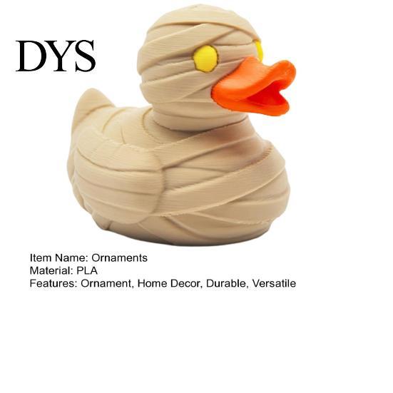 Artistic Desk Ornament Mummy Duck Ornament, Soldier Figurine, Durable PLA Quirky Desktop Accessory Animal Sculpture, for Bookshelf Display