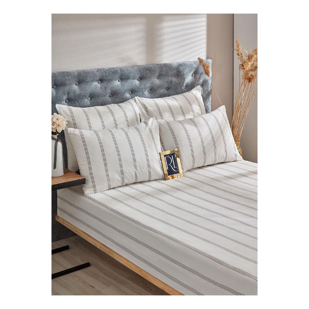 Atlantis Garngefärbtes Bio-Bettbezug-Set für Doppelbett (ohne Blatt)