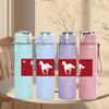 1PC Red Horse Minimalist Western Flag Print 750ml Portable Sports Water Bottle Leakproof Gym Outdoor Travel Drink Cup