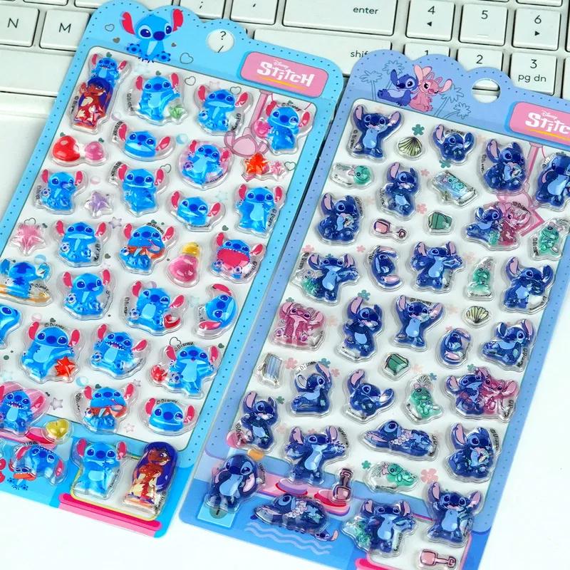 Genuine Stitch 3d Stereo Crystal Sticker Cute Cartoon Hand Account DIY Stickers Phone Cases Decorative Water Cup Stickers