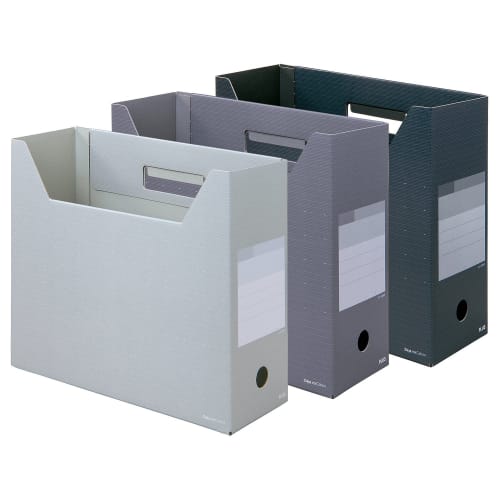 

Plus File Box A4 Side Width 100mm Deja Vu FL-023BF Monotone 3 Color Set